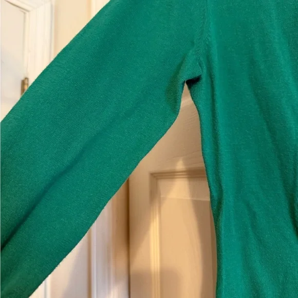 J. Crew The Clare Cardigan Vibrant Green Button-Up 3/4 Sleeves - Picture 4 of 6